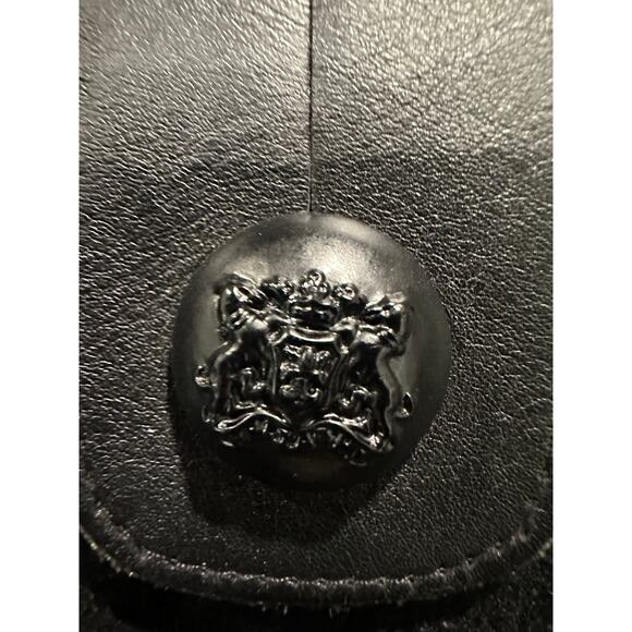 Mackage Black Wool Blend Funnel Neck Peacoat Minimalist Quiet Luxury Medium - Picture 11 of 15